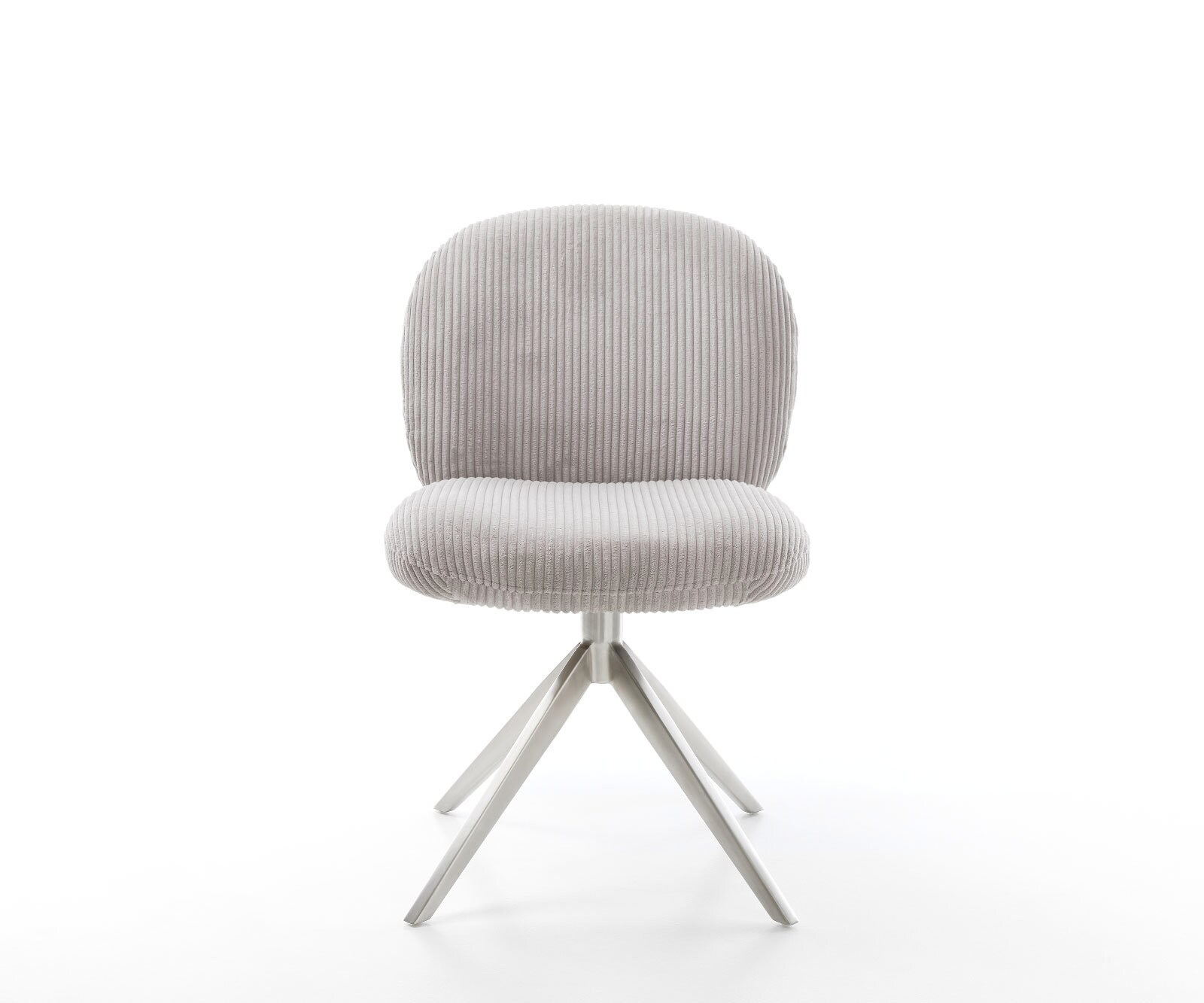 Draaistoel Nube-Flex koord zilver grijs kruisframe breed roestvrij staal 360° draaibaar rocker-functie pocketveer kern 1