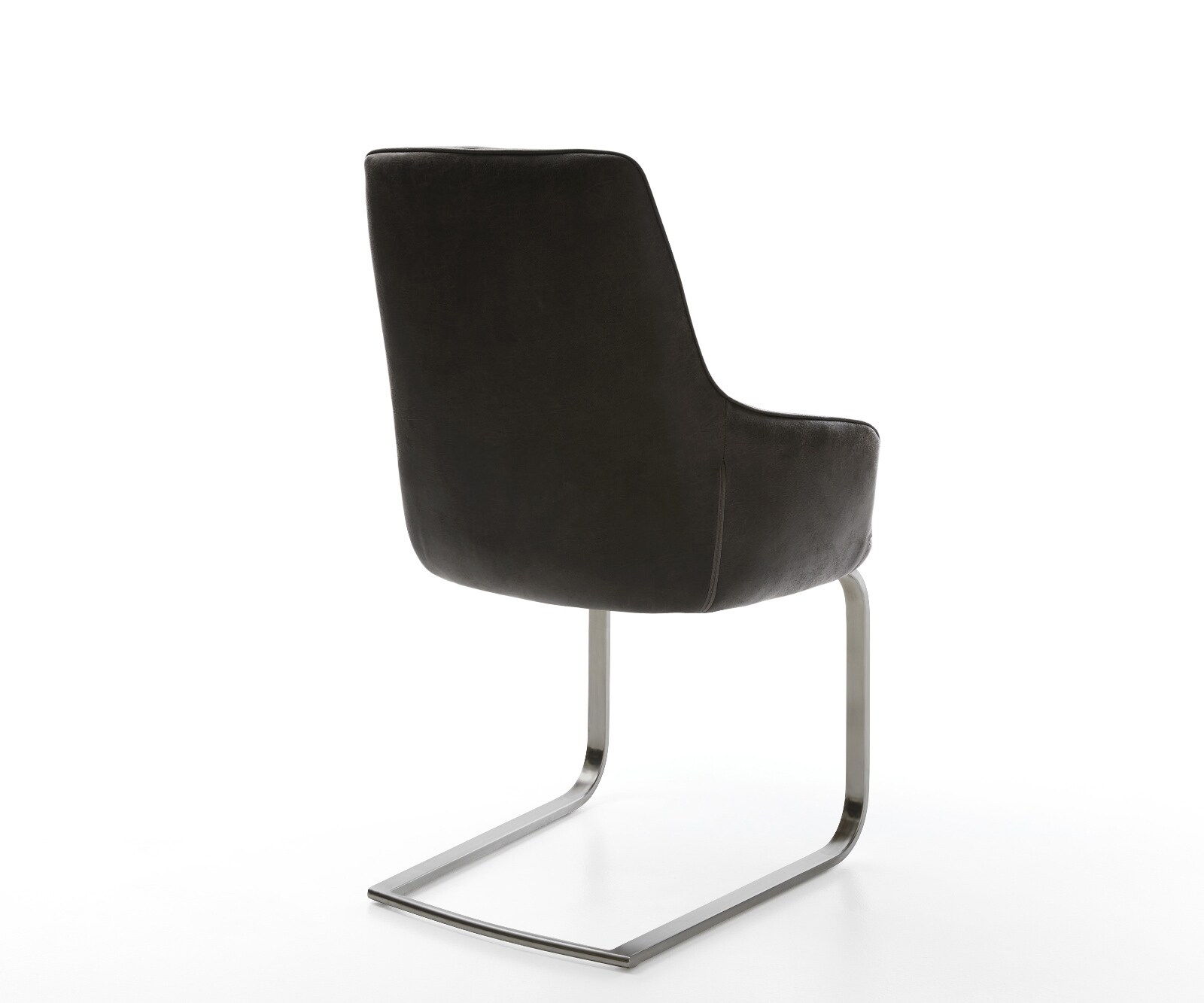 Sledemodel Zelia-Flex met armleuning microvelours antraciet vintage sledemodel vlak grafiet pocketveer kern 4