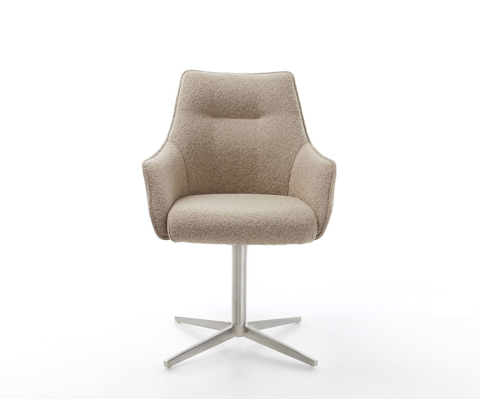 Draaistoel Alja-Flex met armleuning materiaalmix mud kruispoot roestvrij staal 360° draaibaar pocketveer kern 1 Draaistoel Alja-Flex met armleuning materiaalmix mud kruispoot roestvrij staal 360° draaibaar pocketveer kern 1