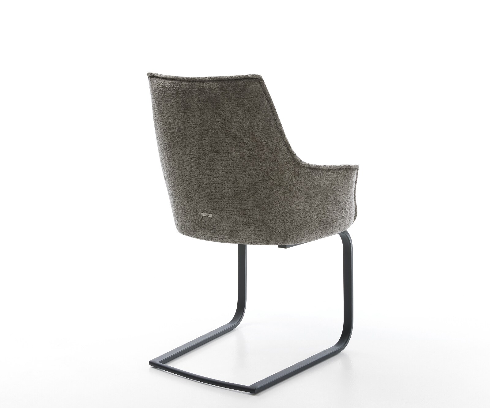 Sledemodel Alja-Flex met armleuning bouclé zacht mud sledemodel vlak zwart pocketveer kern 5