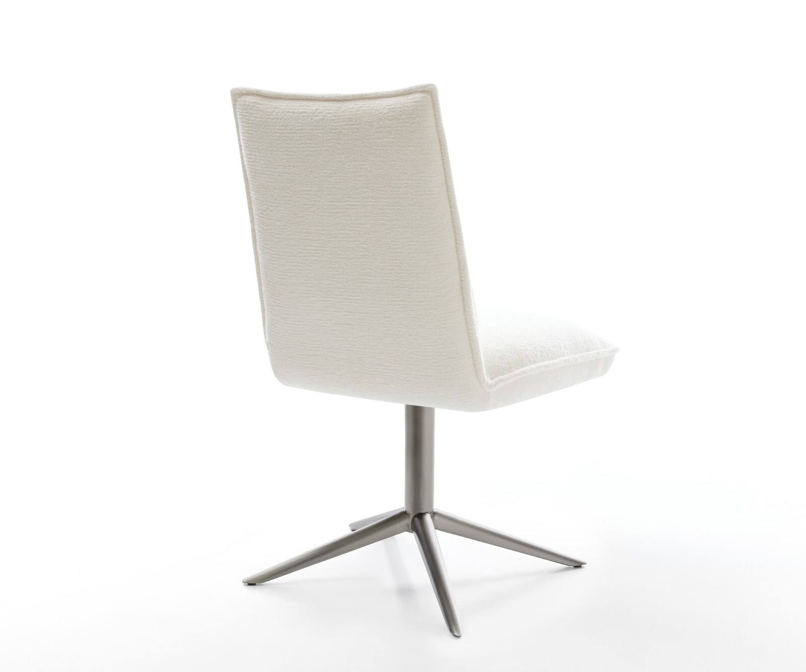 Draaistoel Lelio-Flex bouclé zacht beige kruispoot grafiet 360° draaibaar rocker-functie pocketveer kern 5