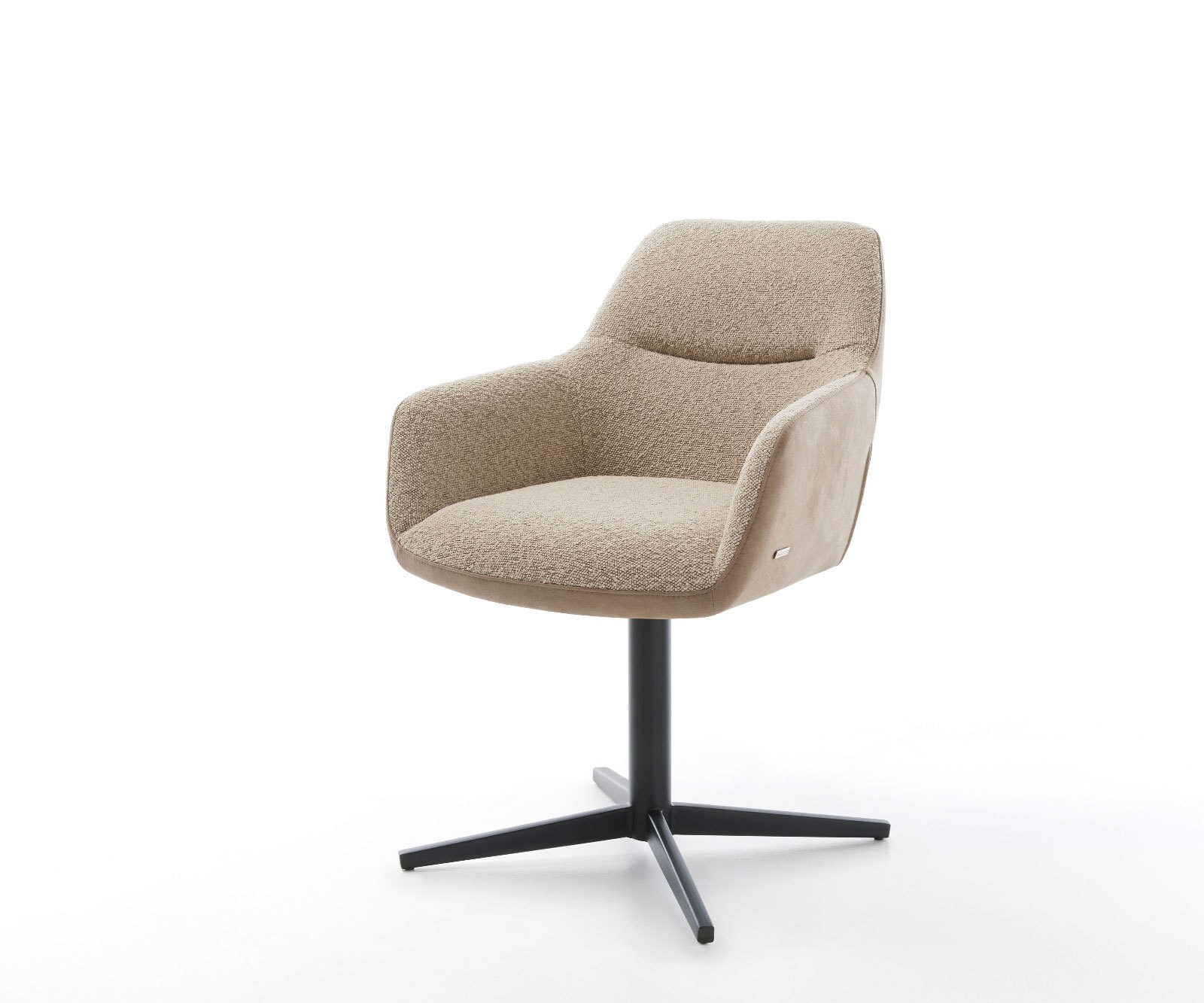 Draaistoel Pejo-Flex materiaalmix mud kruispoot zwart 360° draaibaar pocketveer kern