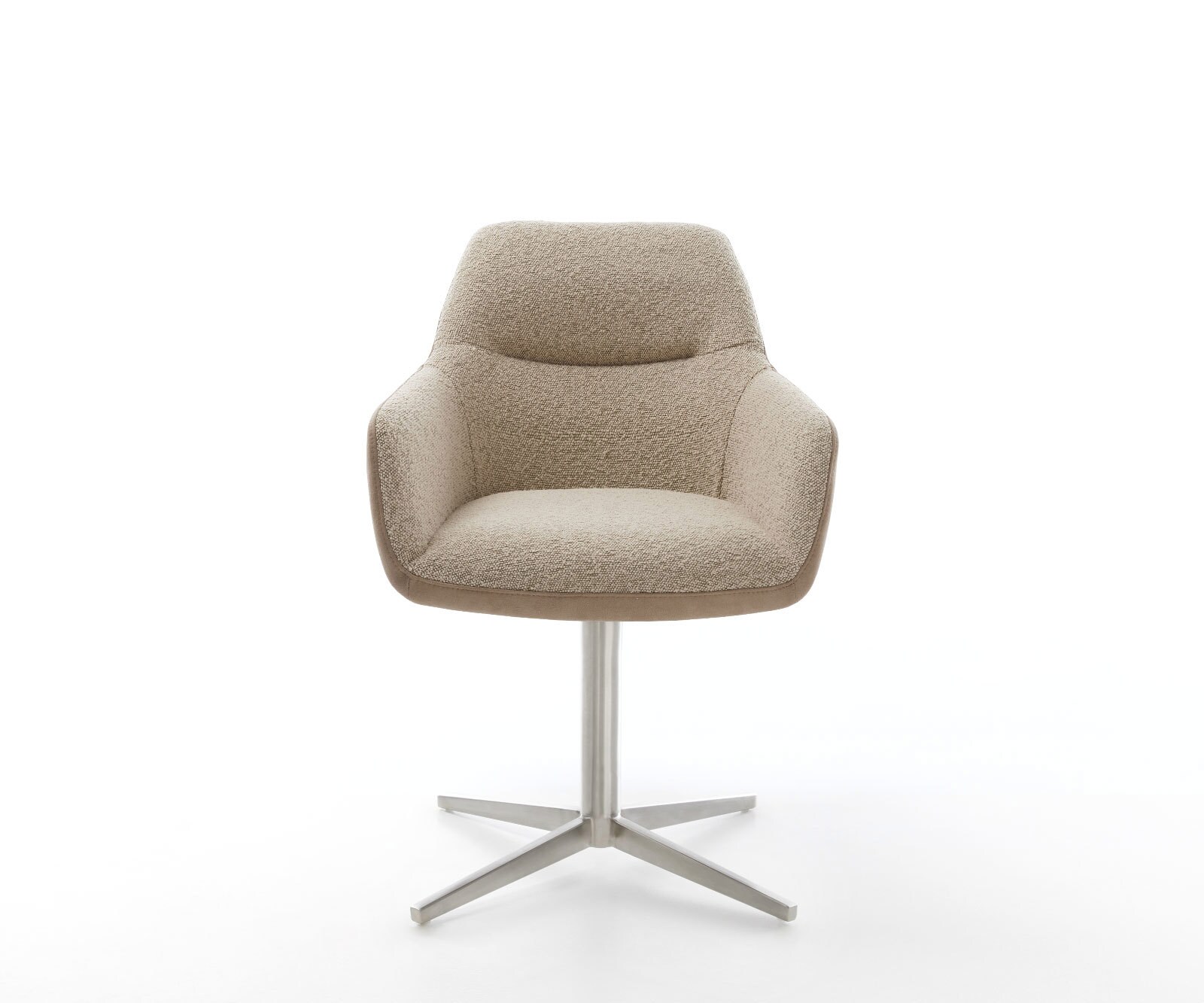 Draaistoel Pejo-Flex materiaalmix mud kruispoot roestvrij staal 360° draaibaar pocketveer kern 1 Draaistoel Pejo-Flex materiaalmix mud kruispoot roestvrij staal 360° draaibaar pocketveer kern 1
