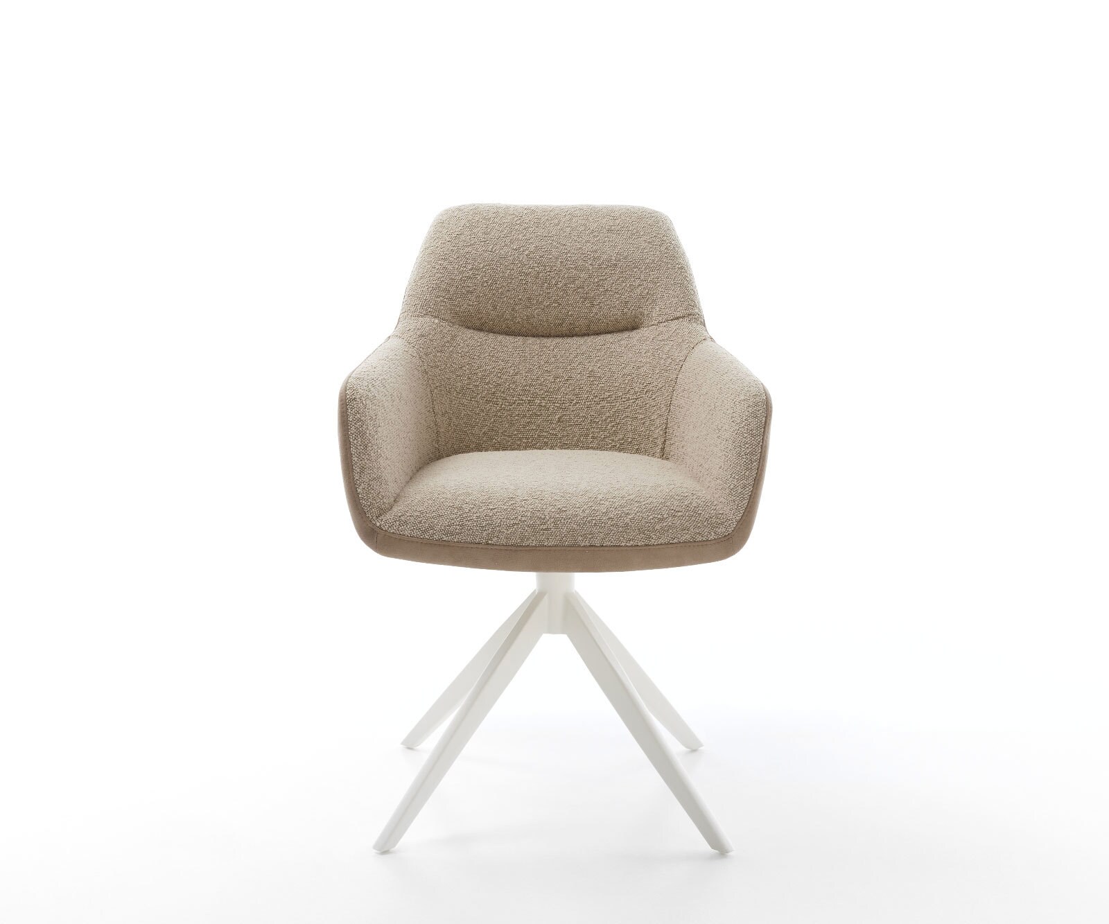 Draaistoel Pejo-Flex materiaalmix mud kruisframe breed wit 360° draaibaar rocker-functie pocketveer kern 1