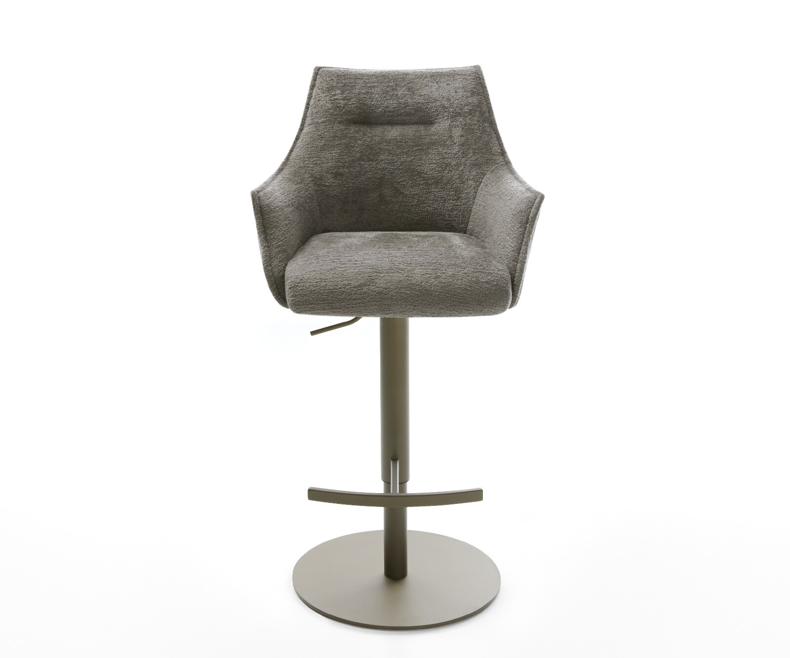 Barstoel Alja-Flex Bouclé zacht Mud Draaivoet in hoogte verstelbaar Titaankleurig Titaankleurig Pocketvering 2