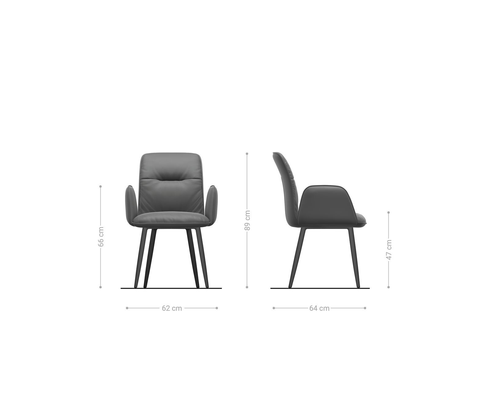 Eetkamerstoel Vinja-Flex microvelours antraciet vintage 4-poot conisch roestvrij staal 5 Eetkamerstoel Vinja-Flex microvelours antraciet vintage 4-poot conisch roestvrij staal 5