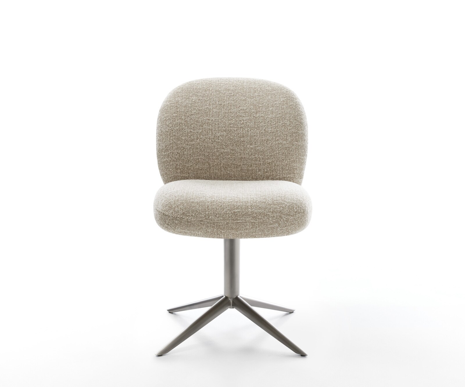 Draaistoel Nube-Flex geweven stof beige kruispoot grafiet 360° draaibaar rocker-functie pocketveer kern 2