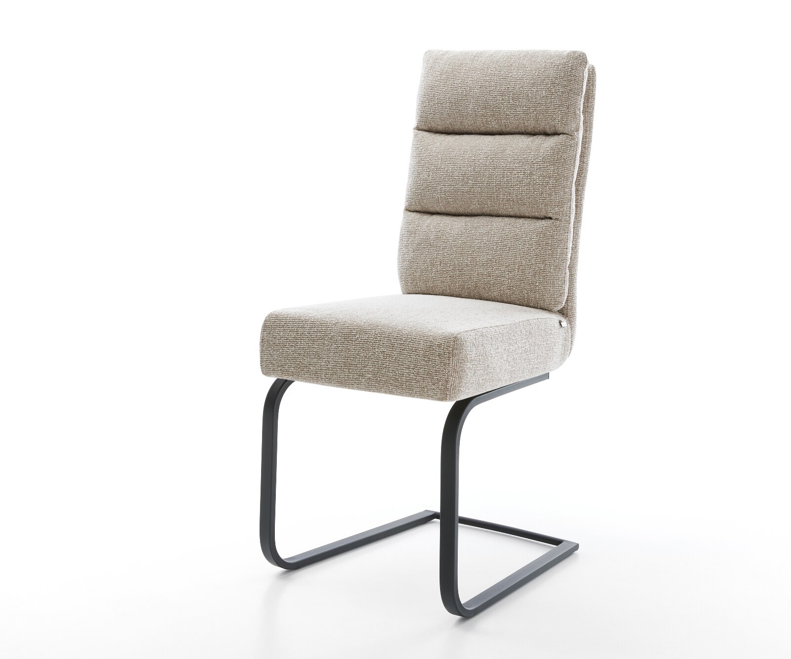 Sledemodel Pela-Flex geweven stof beige sledemodel vlak zwart pocketveer kern 1