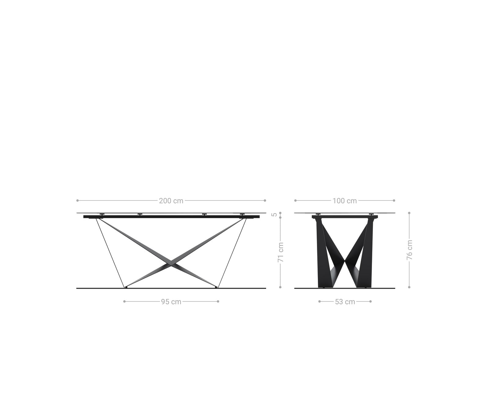 Eetkamertafel Edge Boot 200x100 Glas smelten rokerig zwart 3D-Relief spider vlak staal zwart 6 Eetkamertafel Edge Boot 200x100 Glas smelten rokerig zwart 3D-Relief spider vlak staal zwart 6