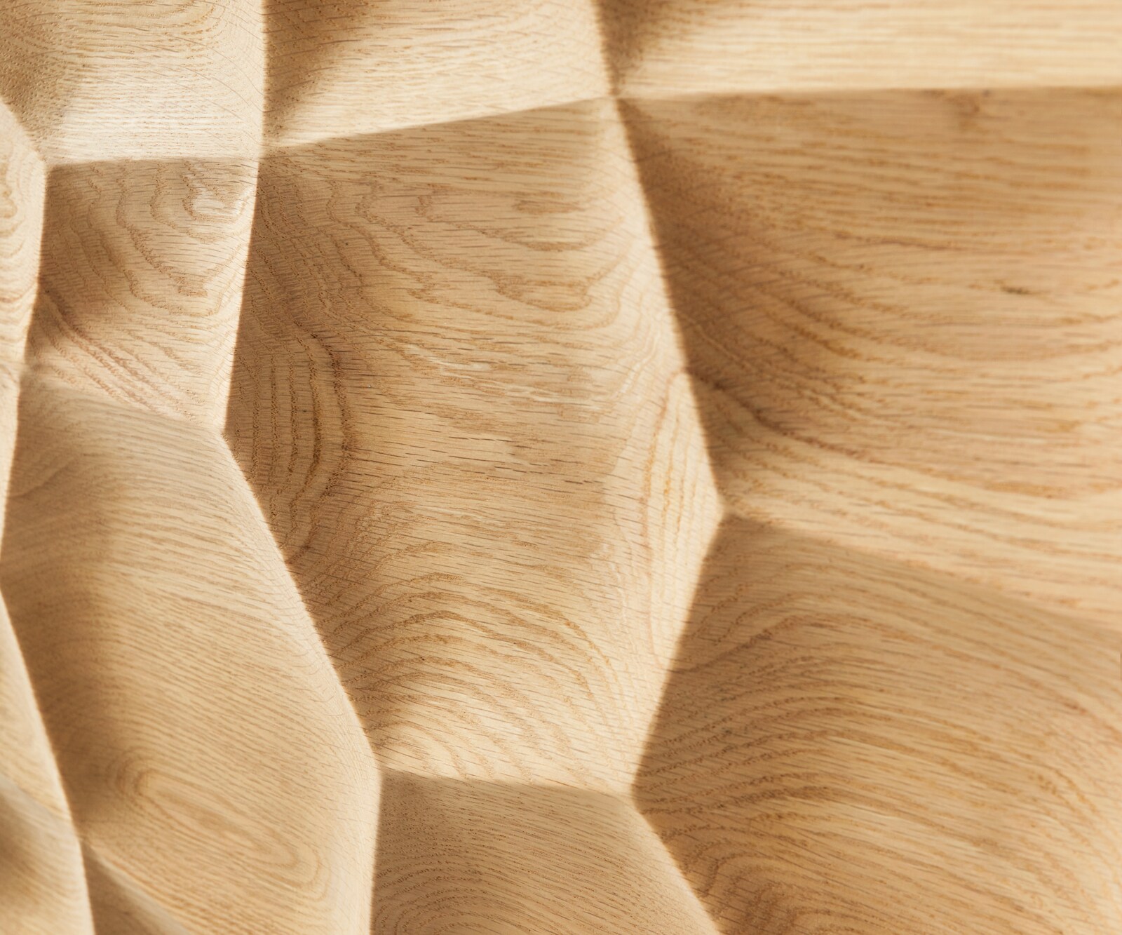 Dressoir Solu 175 cm natuur eiken 2 deuren 3 laden onderstel zwevend metaal zwart 3D-front 2