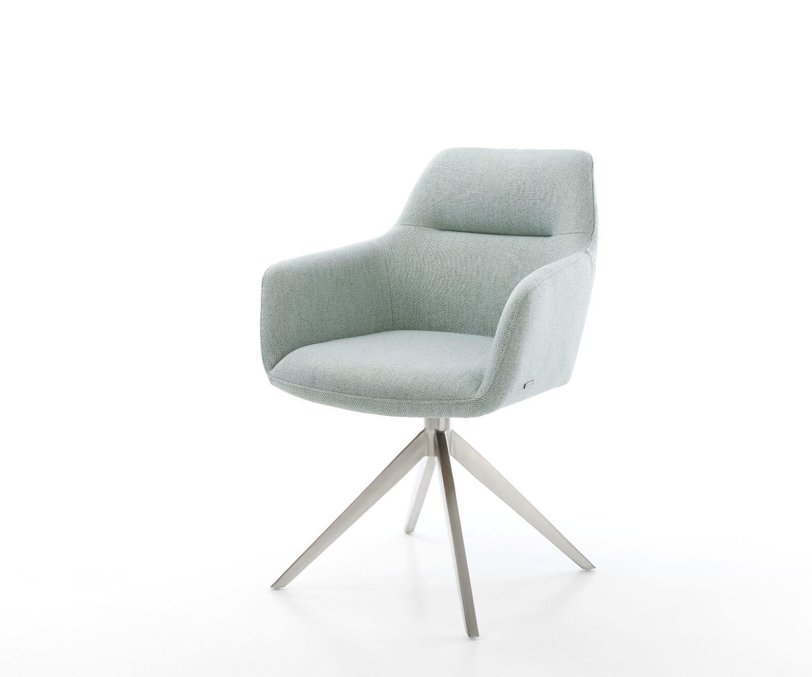 Draaistoel Pejo-Flex stripes mint kruisframe breed roestvrij staal 360° draaibaar rocker-functie 1