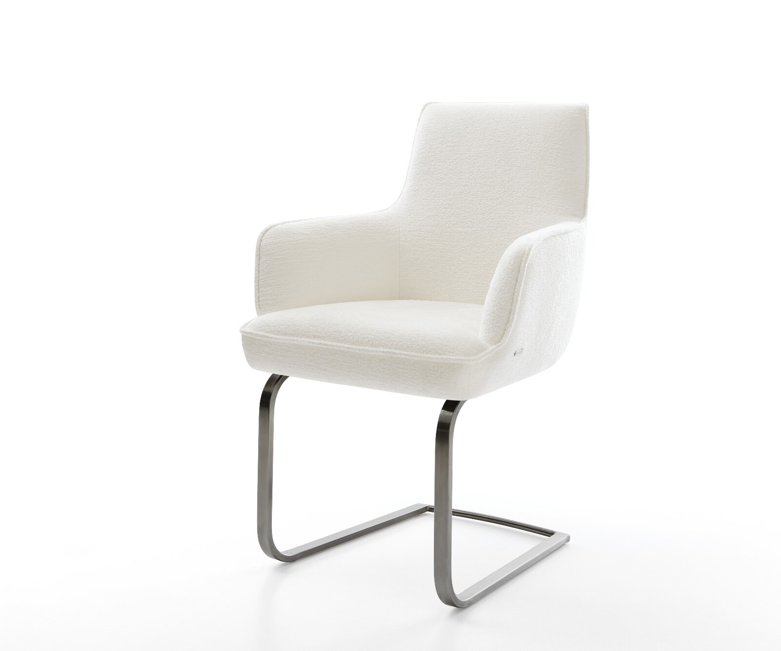 Sledemodel Heira-Flex met armleuning bouclé zacht beige sledemodel vlak grafiet pocketveer kern 1