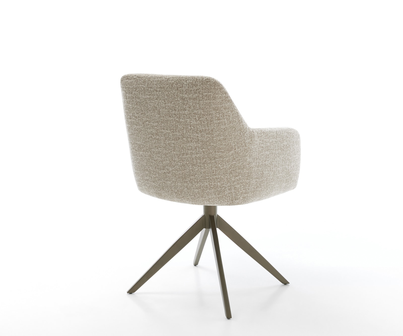 Draaistoel Greg-Flex geweven stof beige kruisframe breed afwerking met titanium 360° draaibaar rocker-functie pocketveer kern 5