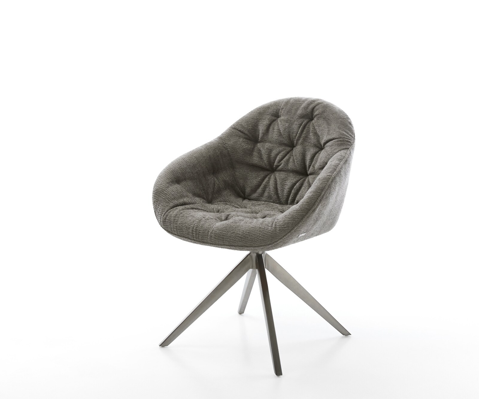 Draaistoel Gaio-Flex bouclé zacht mud kruisframe breed grafiet 360° draaibaar rocker-functie 1