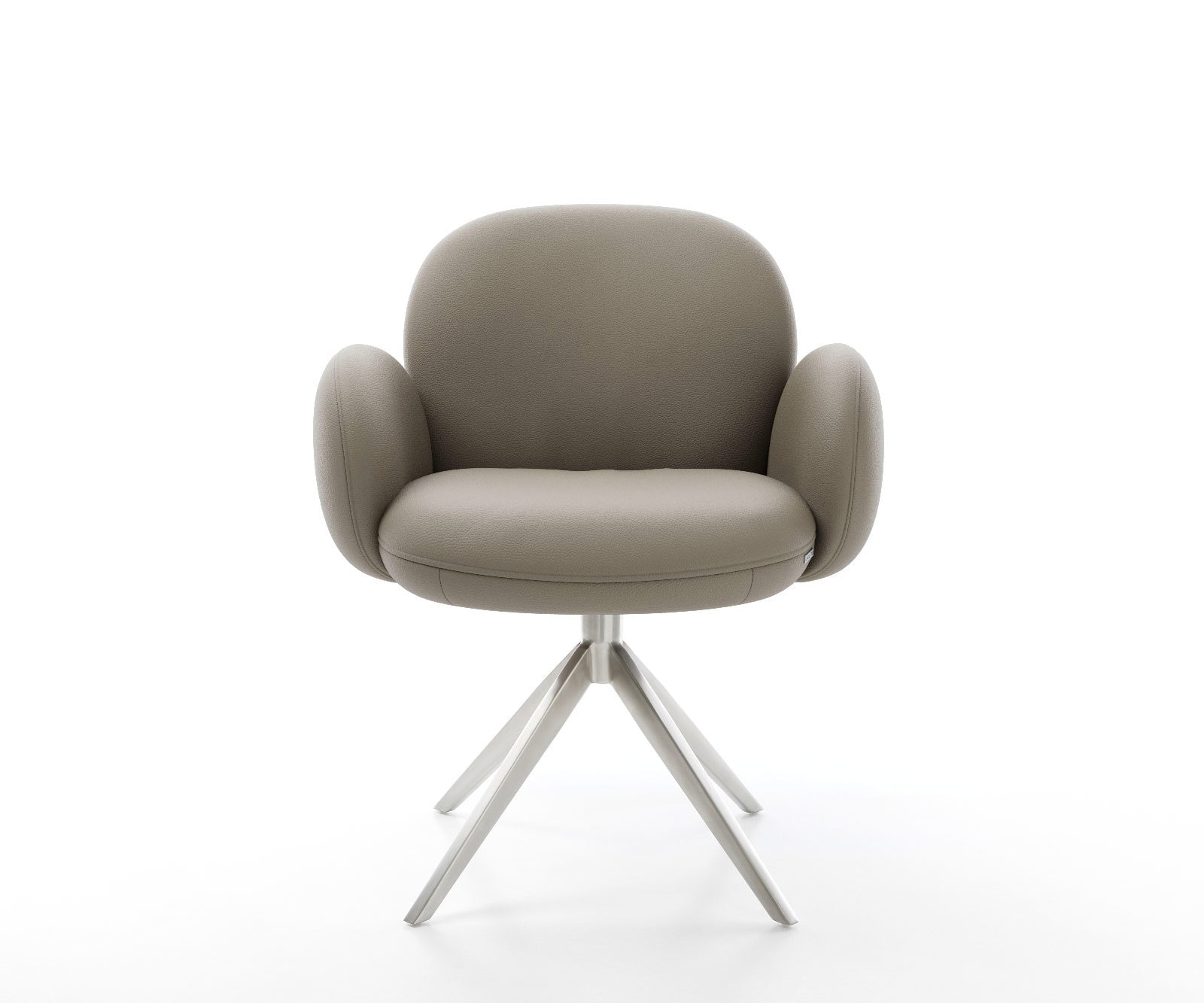 Draaistoel Nube-Flex met armleuning echt leer mud kruisframe breed roestvrij staal 360° draaibaar rocker-functie pocketveer kern 1 Draaistoel Nube-Flex met armleuning echt leer mud kruisframe breed roestvrij staal 360° draaibaar rocker-functie pocketveer kern 1