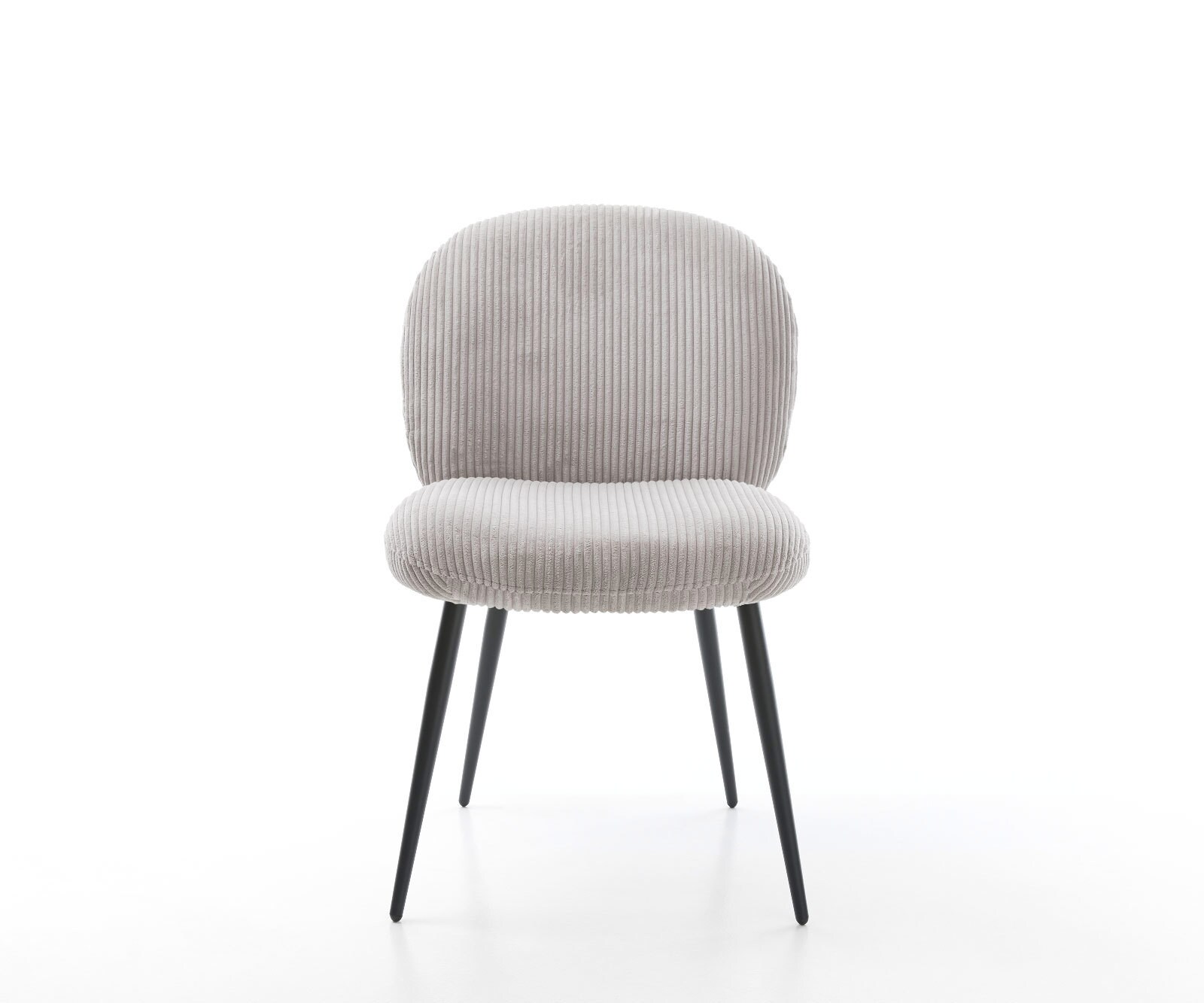 Eetkamerstoel Nube-Flex koord zilver grijs 4-poot conisch zwart pocketveer kern 1 Eetkamerstoel Nube-Flex koord zilver grijs 4-poot conisch zwart pocketveer kern 1