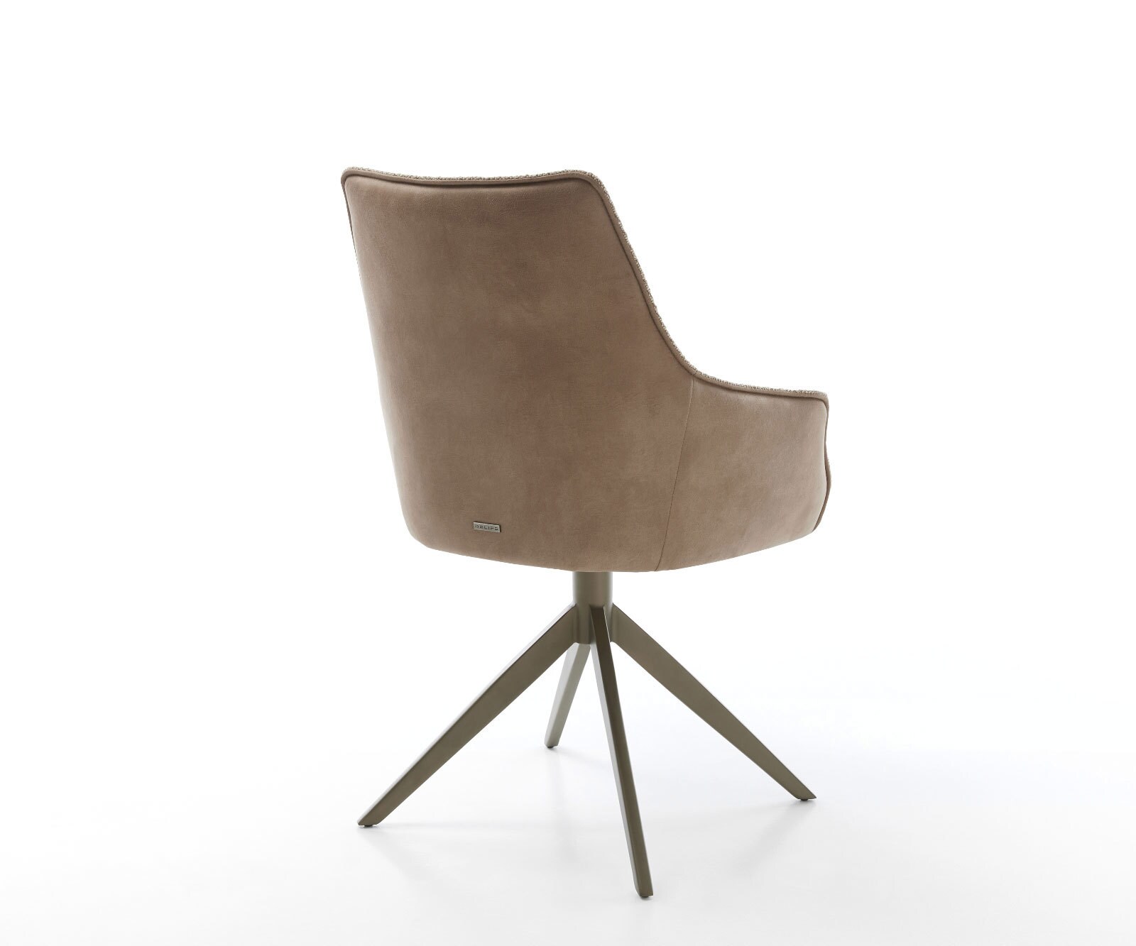 Draaistoel Alja-Flex met armleuning microvelours mud vintage kruisframe breed afwerking met titanium 360° draaibaar rocker-functie pocketveer kern 4