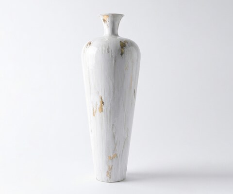 Vaas Marvella B27 x D27 x H78 cm Metaal Kintsugi Handgemaakt
