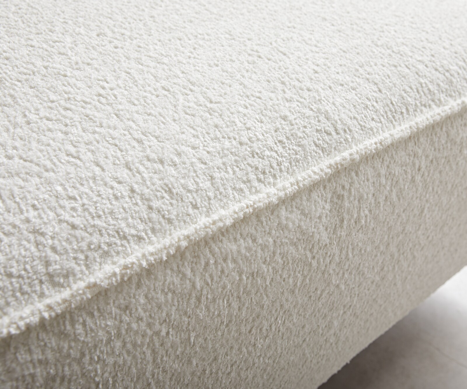Hoekbank Sirpio XL 270x170 cm bouclee cream-white recamiere variabel met kruk 4