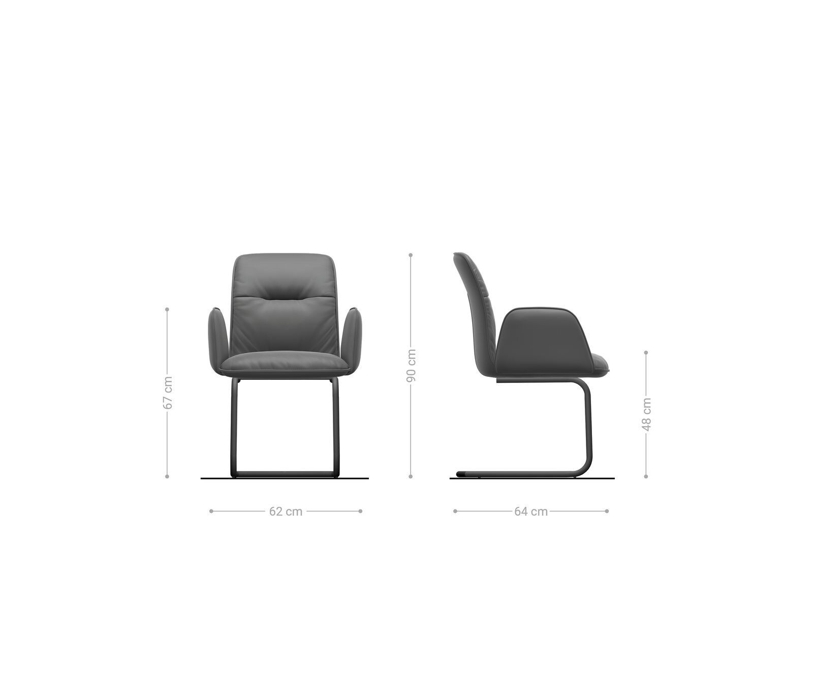 Sledemodel Vinja-Flex microvelours antraciet vintage sledemodel rond zwart 6