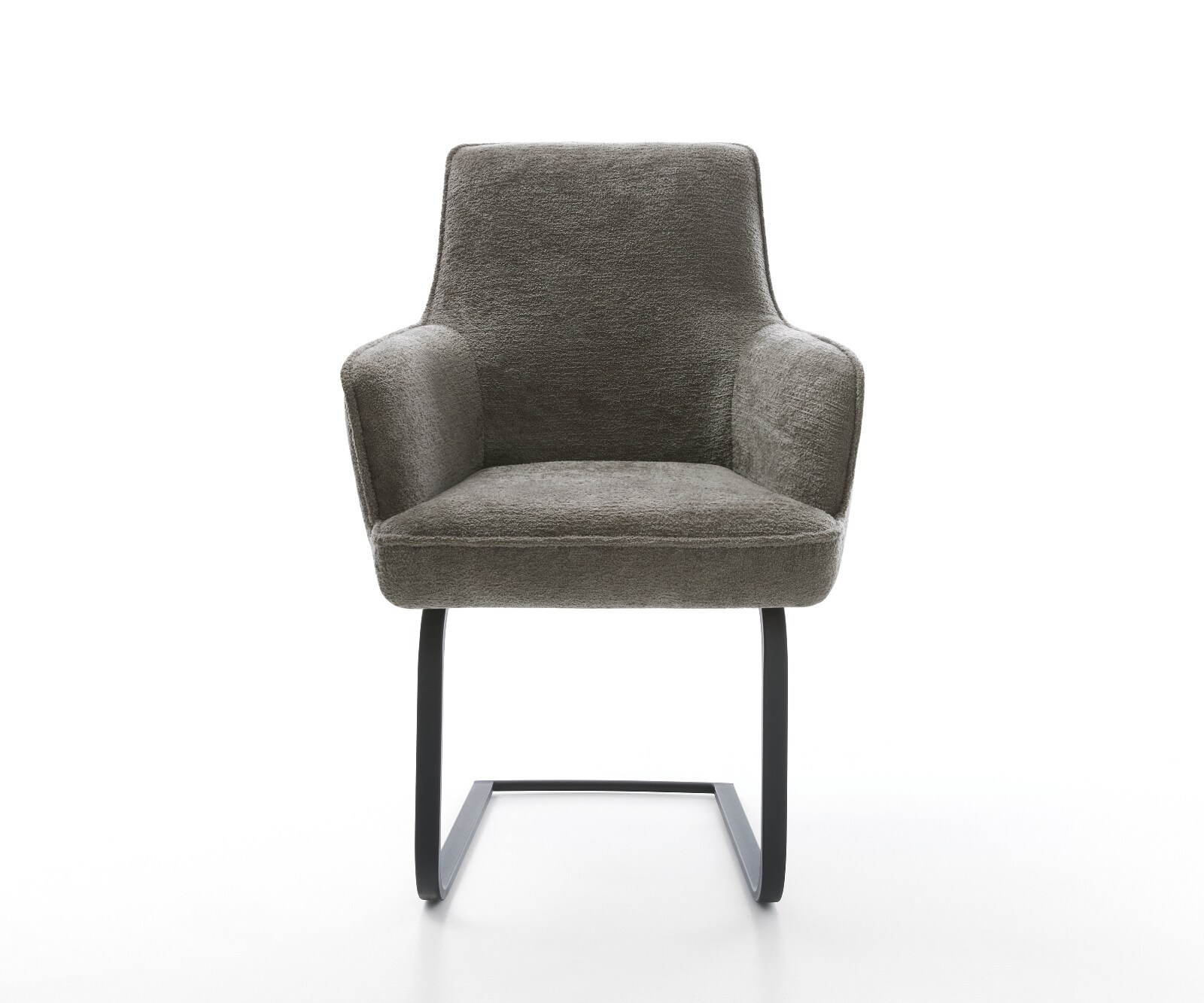 Sledemodel Heira-Flex met armleuning bouclé zacht mud sledemodel vlak zwart pocketveer kern 2