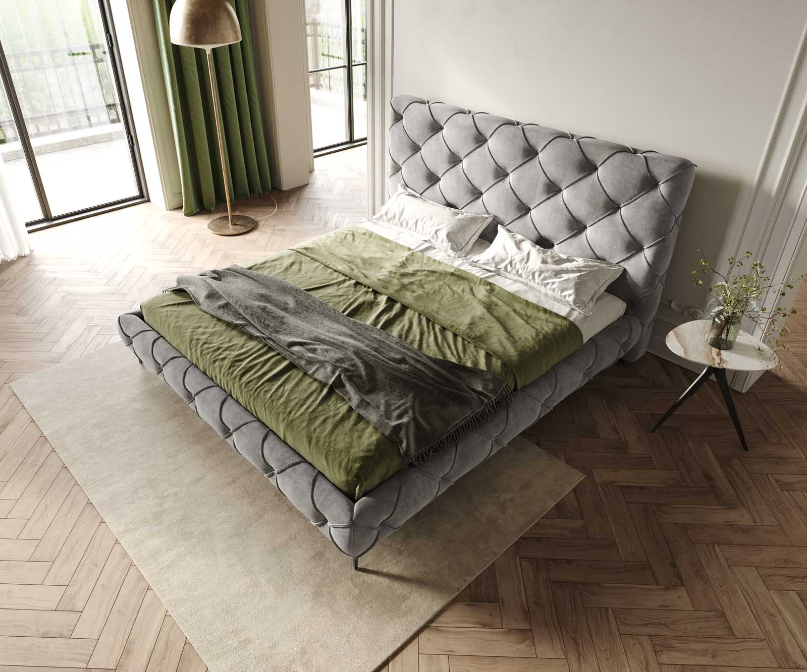 Bedombouw Nayara 180x200 cm microvezel grijs 4 Bedombouw Nayara 180x200 cm microvezel grijs 4