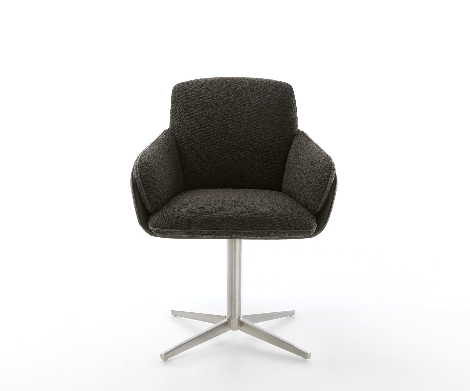Draaistoel Luan-Flex met armleuning materiaalmix zwart kruispoot roestvrij staal 360° draaibaar 1 Draaistoel Luan-Flex met armleuning materiaalmix zwart kruispoot roestvrij staal 360° draaibaar 1