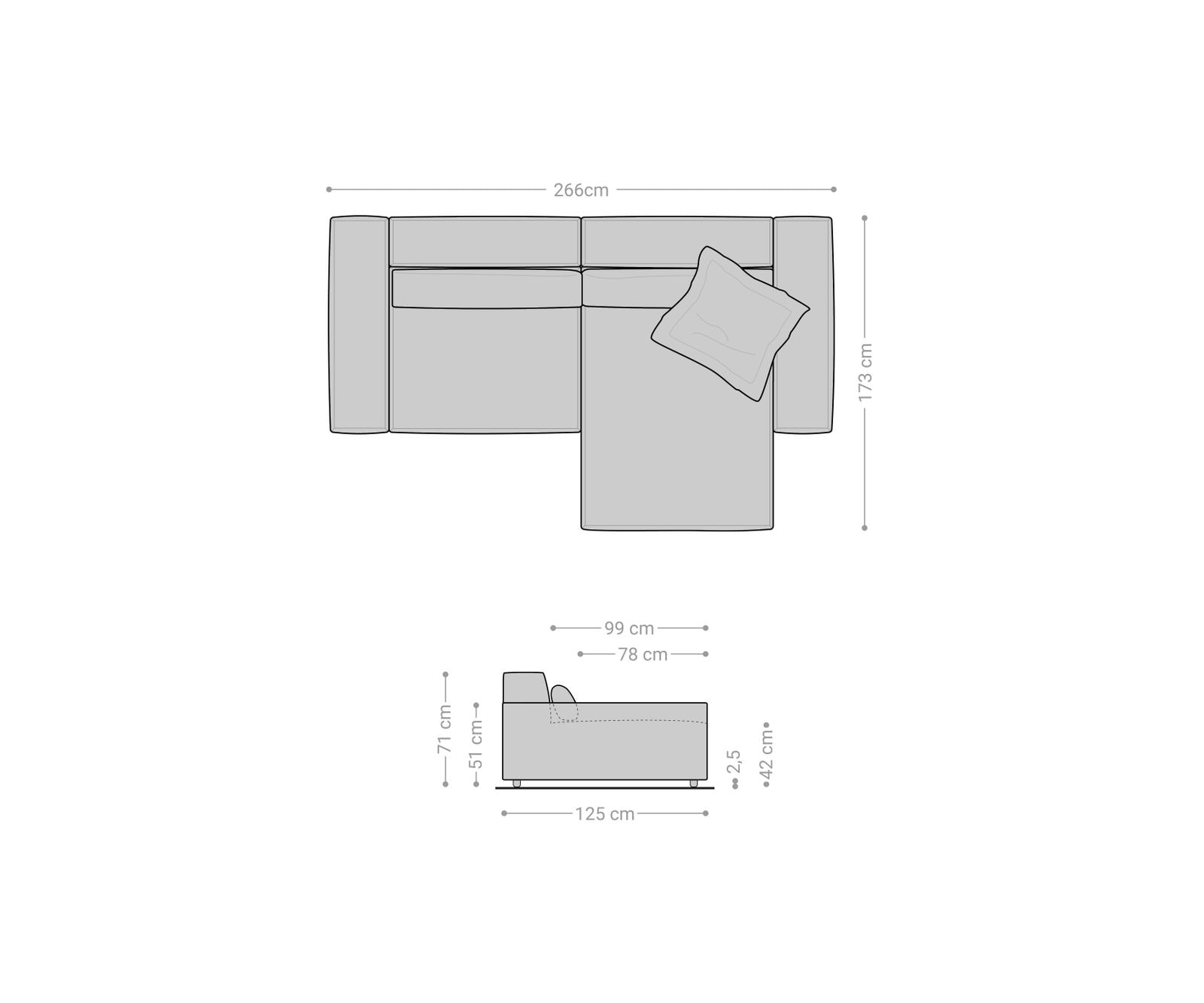 Hoekbank Sirpio XL 270x170 cm bouclee crème-wit recamiere variabele 6 Hoekbank Sirpio XL 270x170 cm bouclee crème-wit recamiere variabele 6
