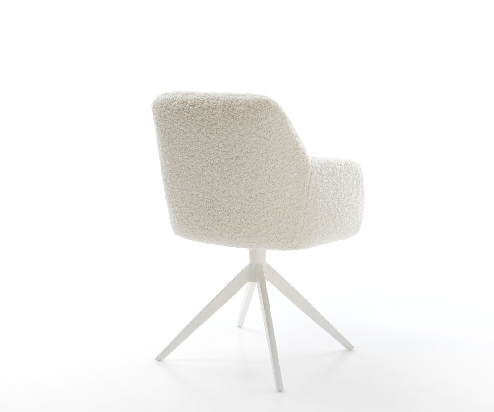 Draaistoel Greg-Flex teddy beige kruisframe breed wit 360° draaibaar rocker-functie pocketveer kern 4
