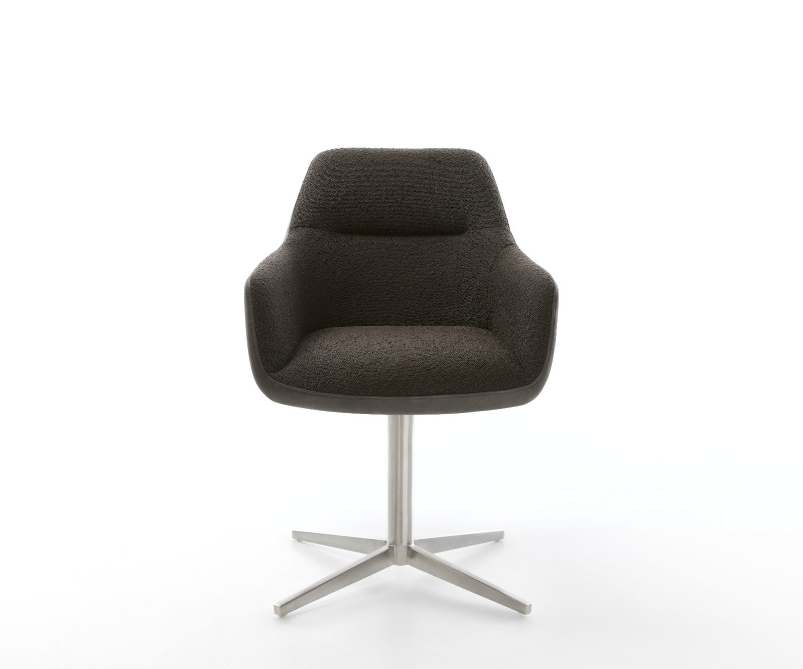 Draaistoel Pejo-Flex materiaalmix zwart kruispoot roestvrij staal 360° draaibaar pocketveer kern 1 Draaistoel Pejo-Flex materiaalmix zwart kruispoot roestvrij staal 360° draaibaar pocketveer kern 1