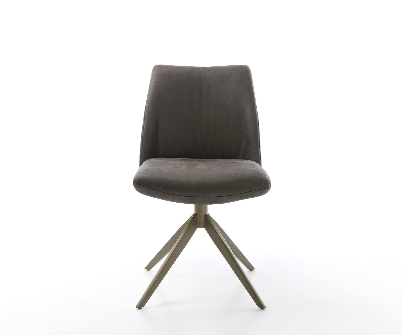 Draaistoel Elso-Flex microvelours antraciet vintage kruisframe breed afwerking met titanium 360° draaibaar rocker-functie pocketveer kern 1