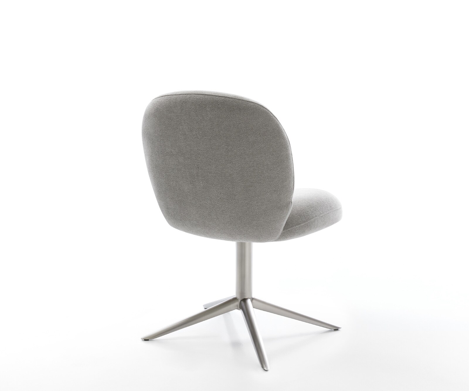 Draaistoel Nube-Flex zachte stof met structuur grijs kruispoot roestvrij staal 360° draaibaar rocker-functie pocketveer kern 5
