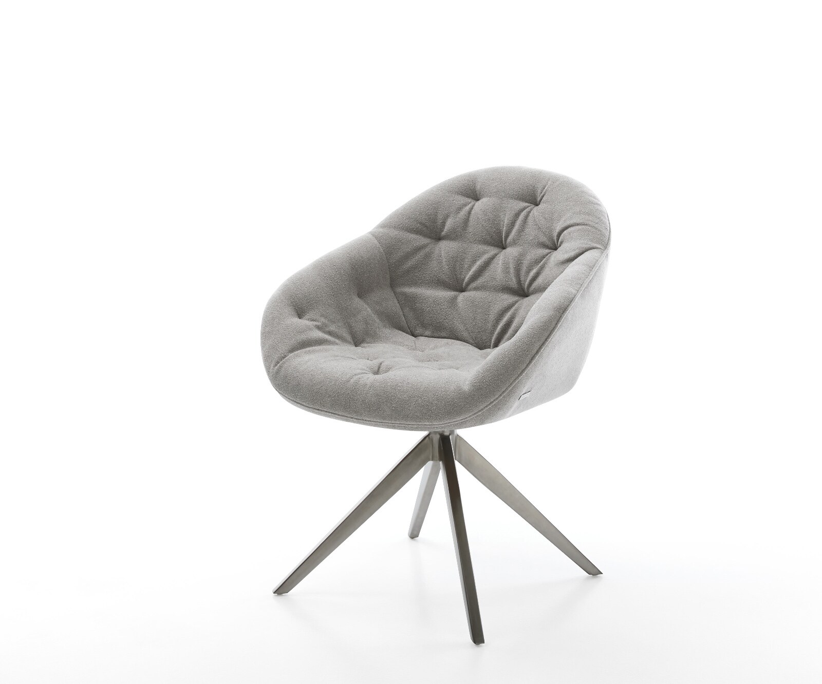 Draaistoel Gaio-Flex zachte stof met structuur grijs kruisframe breed grafiet 360° draaibaar rocker-functie