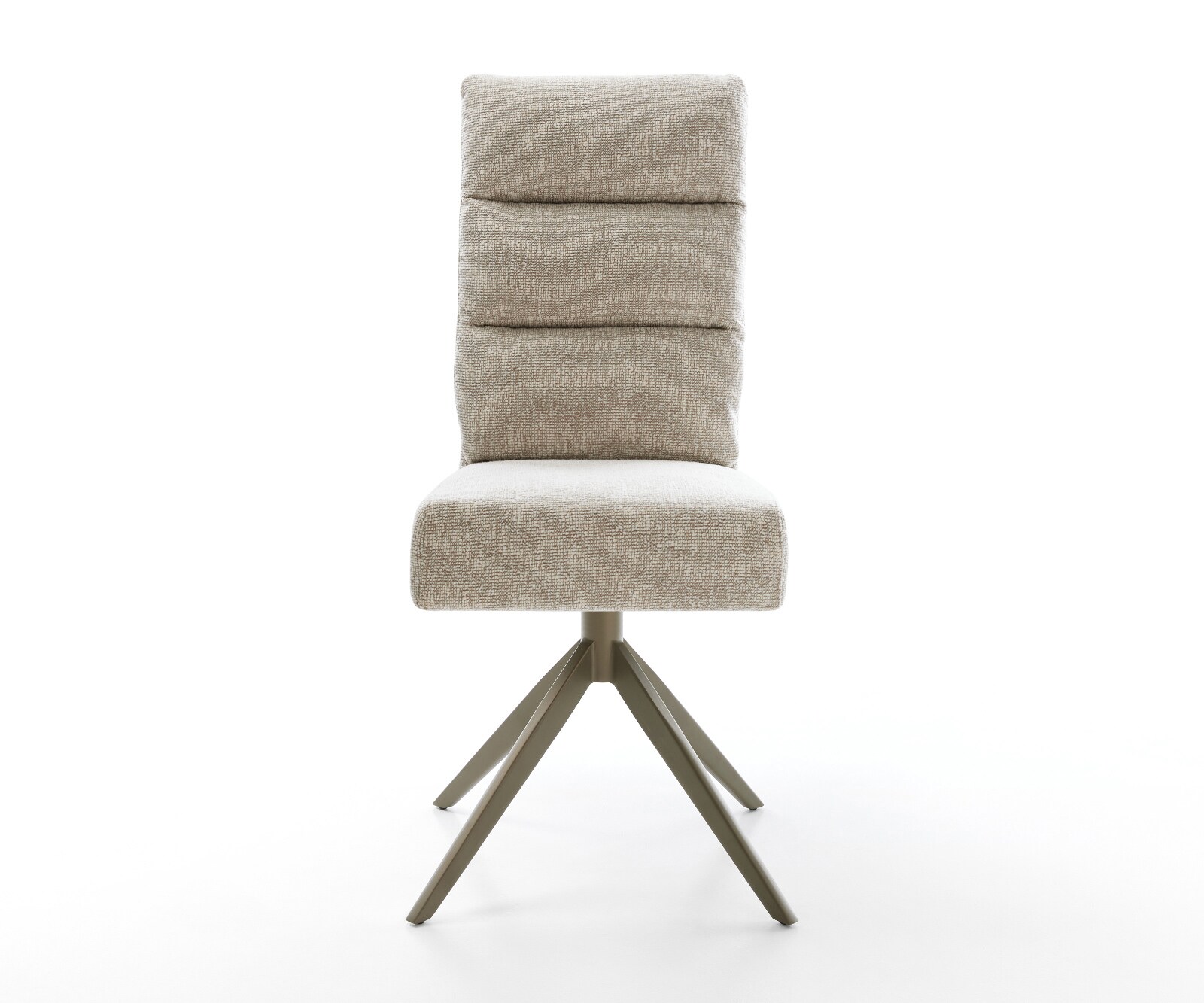 Draaistoel Pela-Flex geweven stof beige kruisframe breed afwerking met titanium 360° draaibaar rocker-functie pocketveer kern 2