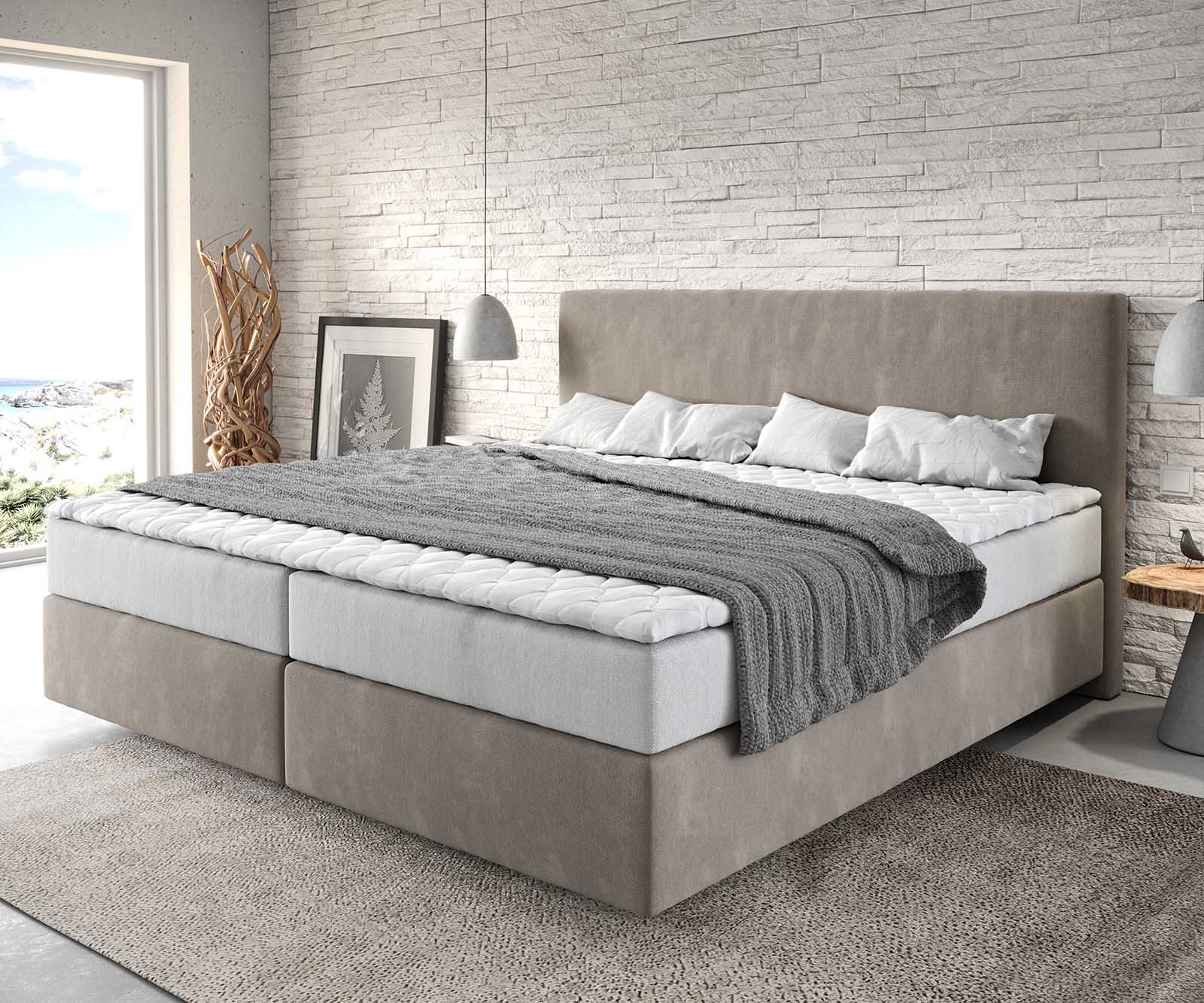 Boxspringbed Dream-Well microvezel beige 200x200 cm met pocketveringmatras en Visco topper
Boxspringbed Dream-Well microvezel beige 200x200 cm met pocketveringmatras en Visco topper