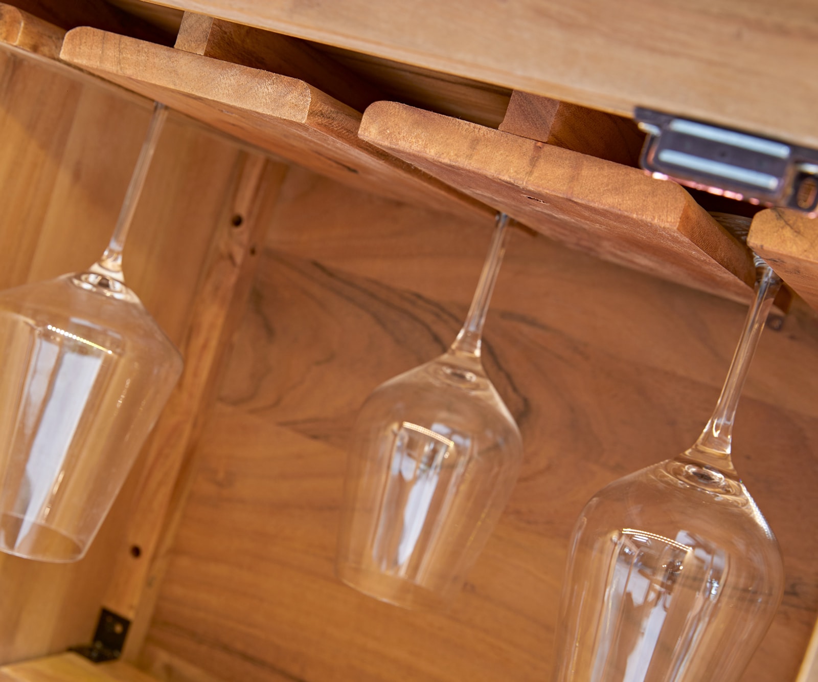 Barkast Hedora 160x75 cm acacia natuur met verlichting 8