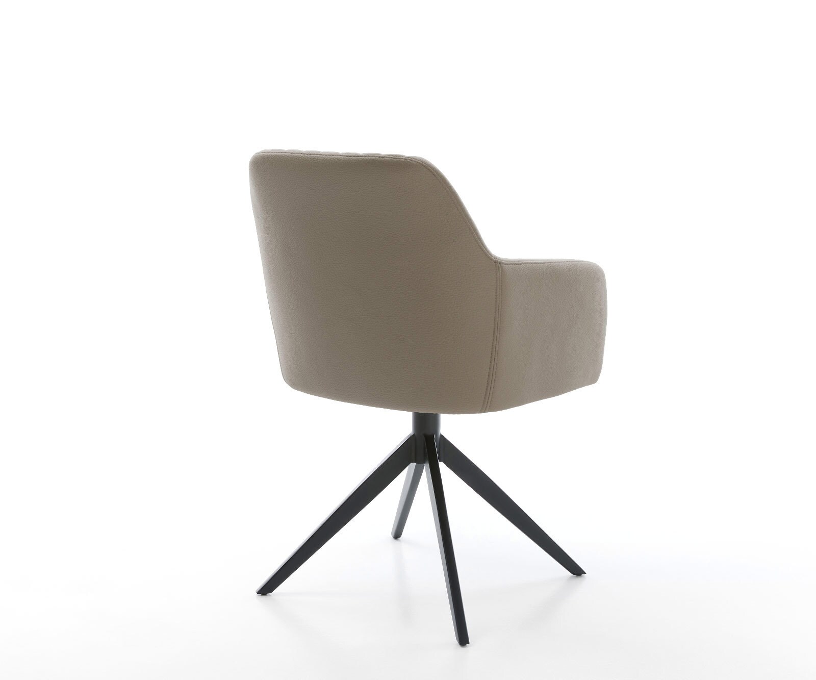 Draaistoel Greg-Flex echt leer mud kruisframe breed zwart 360° draaibaar rocker-functie pocketveer kern 4