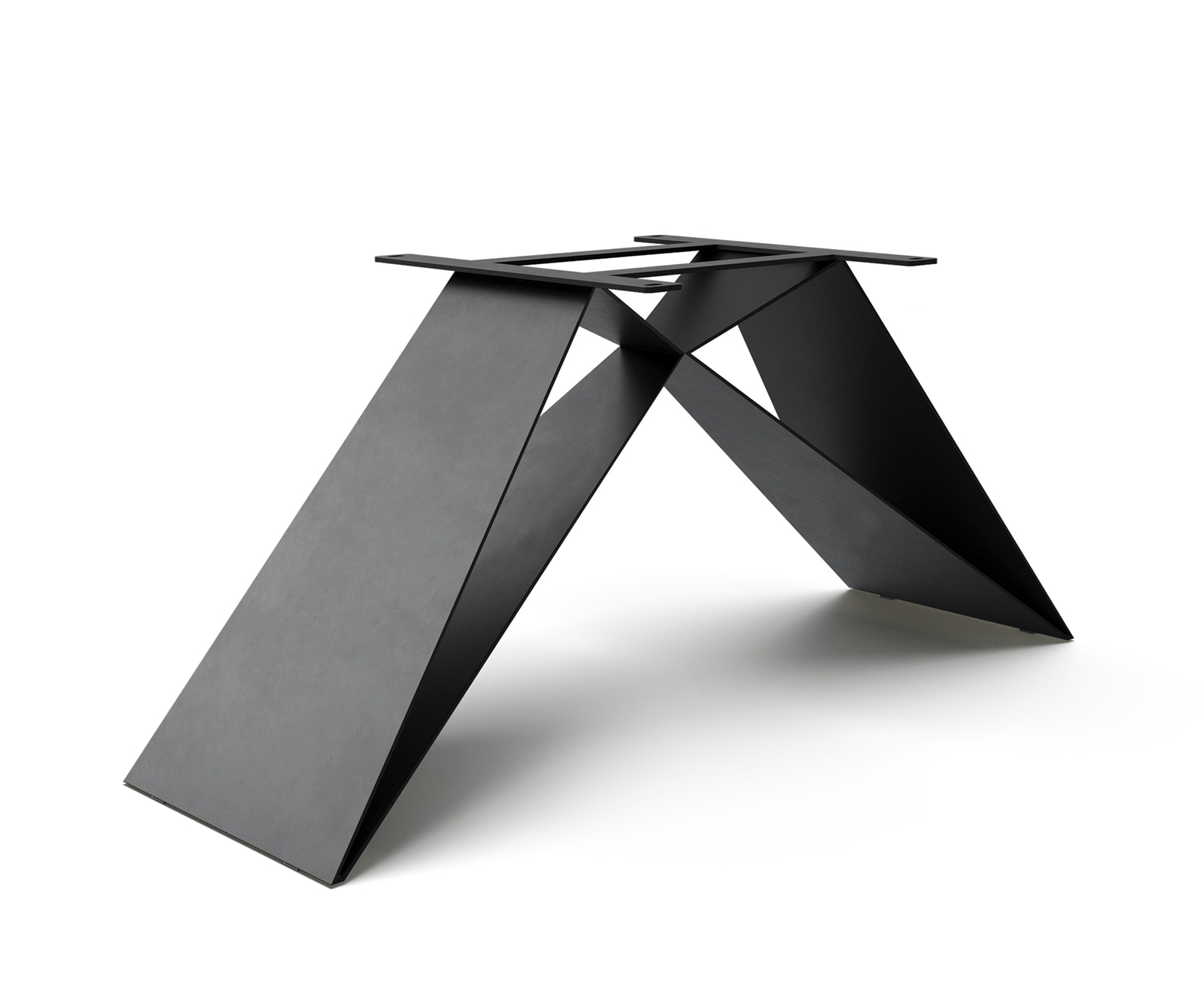 V-frame vlak staal metaal zwart voor tafelbladen vanaf 200 cm V-frame vlak staal metaal zwart voor tafelbladen vanaf 200 cm