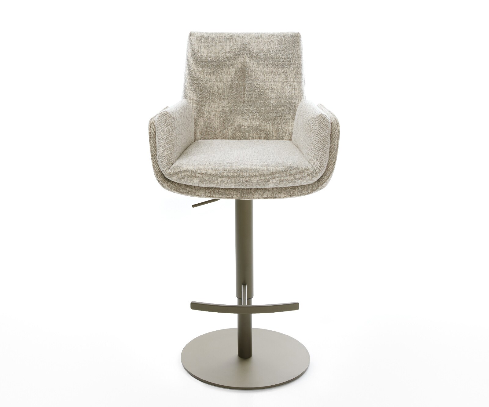 Barstoel Clea-Flex Zachte Geweven stof Beige Draaivoet in hoogte verstelbaar Titaankleurig Titaankleurig 2