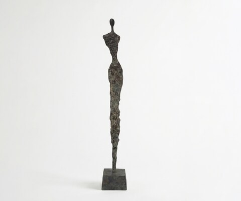 Beeldje Valeria B15 x D15 x H102 cm Aluminium Umbra Antica Handgemaakt