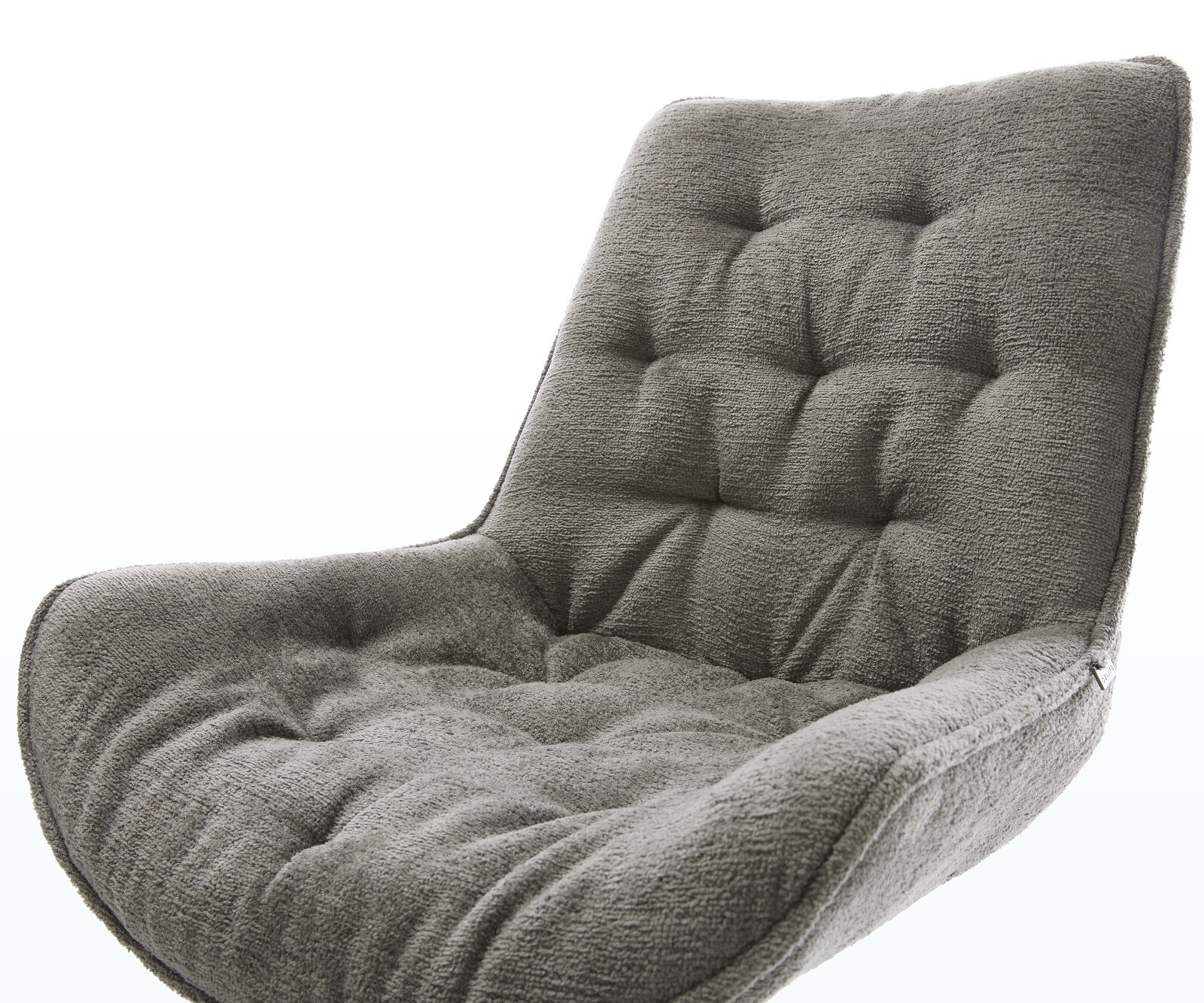 Draaistoel Taimi-Flex bouclé zacht mud houten frame hoekig natuur 180° draaibaar 4