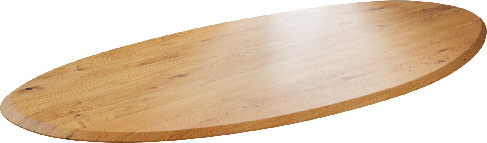 Edge Ovaal eettafelblad 280x130x2,5 cm Eiken natuur Flow Edge