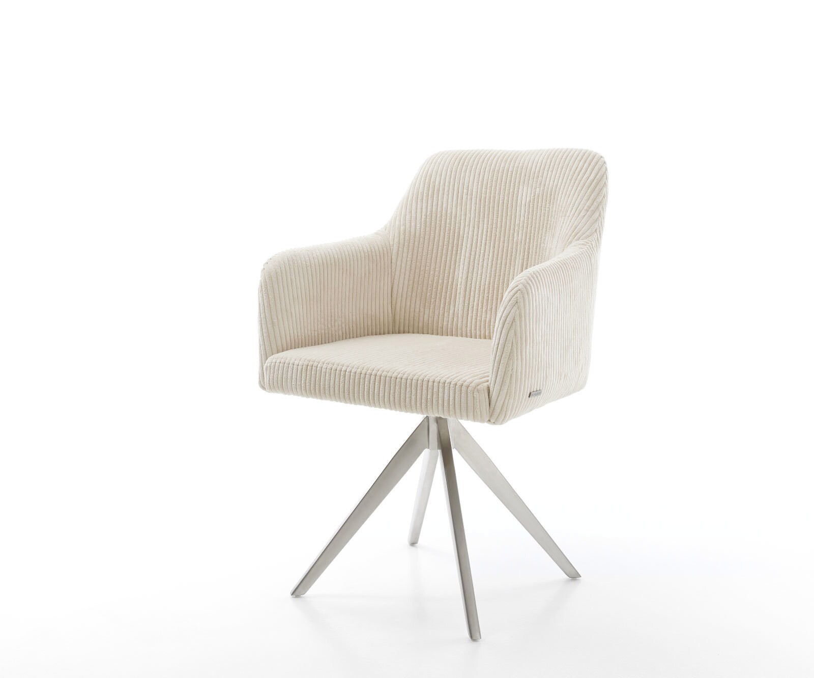 Eetkamerstoel Greg-Flex koord beige kruisframe hoekig roestvrij staal pocketveer kern Eetkamerstoel Greg-Flex koord beige kruisframe hoekig roestvrij staal pocketveer kern