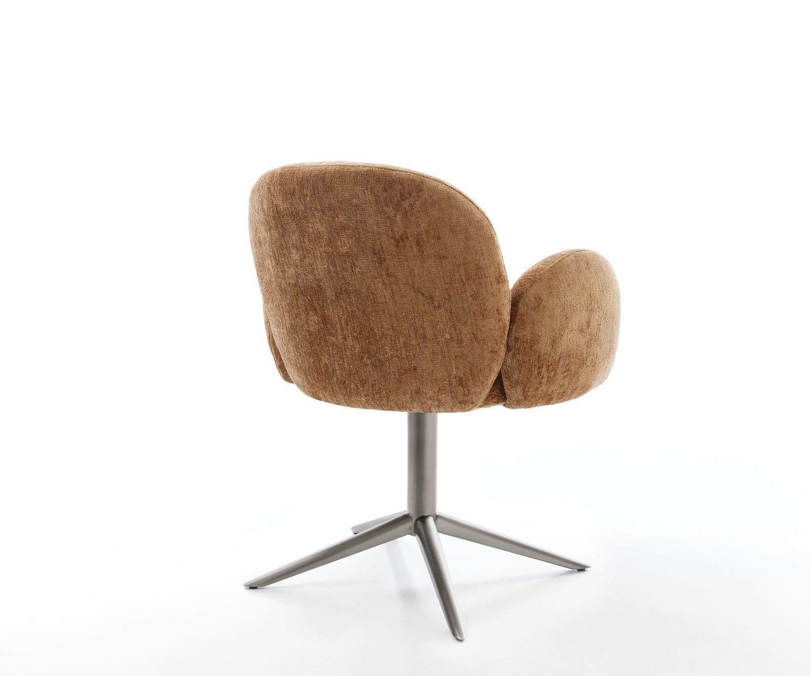 Draaistoel Nube-Flex met armleuning chenille roest kruispoot grafiet 360° draaibaar rocker-functie pocketveer kern 4