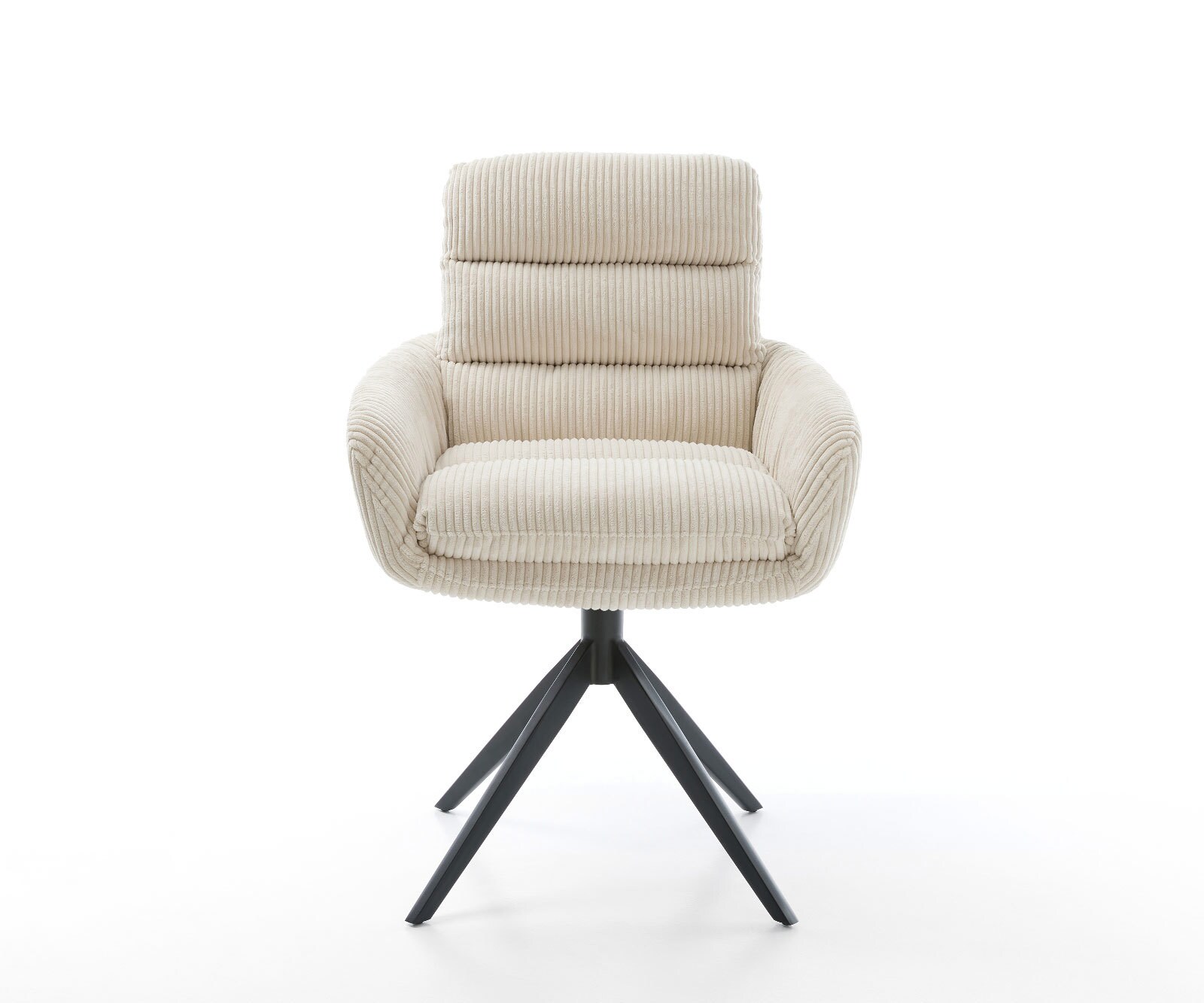 Draaistoel Abelia-Flex met armleuning koord beige kruisframe breed zwart 360° draaibaar rocker-functie 1 Draaistoel Abelia-Flex met armleuning koord beige kruisframe breed zwart 360° draaibaar rocker-functie 1