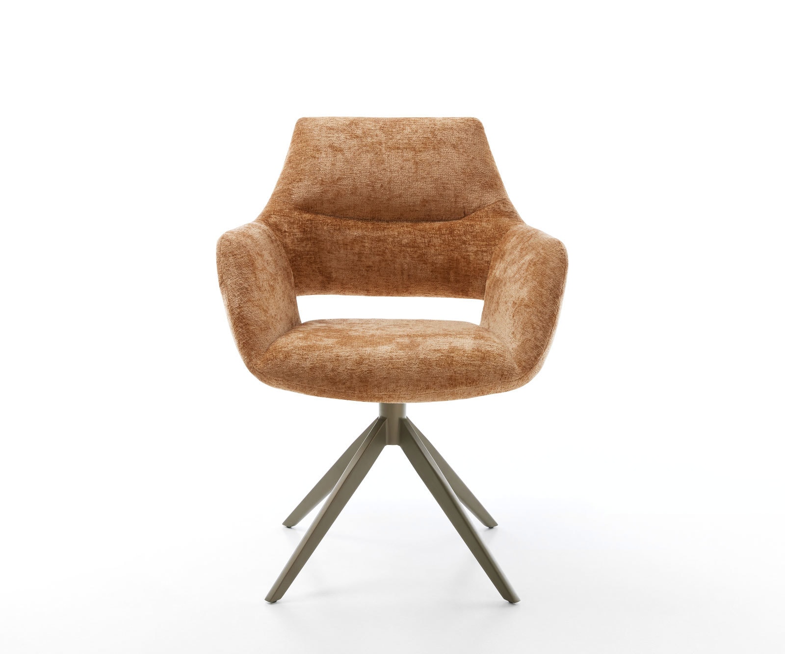 Draaistoel Yago-Flex met armleuning chenille Roest kruisframe breed afwerking met titanium 360° draaibaar rocker-functie pocketveer kern 1 Draaistoel Yago-Flex met armleuning chenille Roest kruisframe breed afwerking met titanium 360° draaibaar rocker-functie pocketveer kern 1