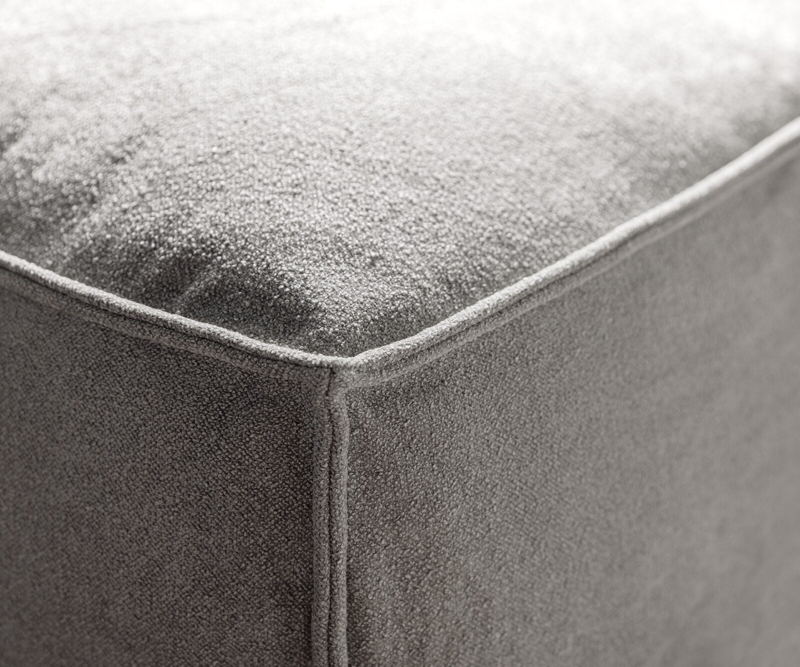 Bigsofa Freestyle 280x110 cm Zachte stof met structuur Grijs kedernaad 4