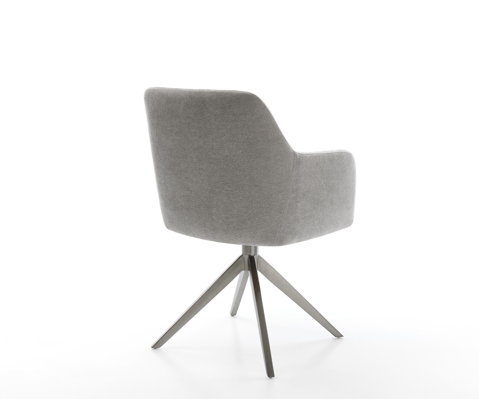 Draaistoel Greg-Flex zachte stof met structuur grijs kruisframe breed grafiet 360° draaibaar rocker-functie pocketveer kern 5