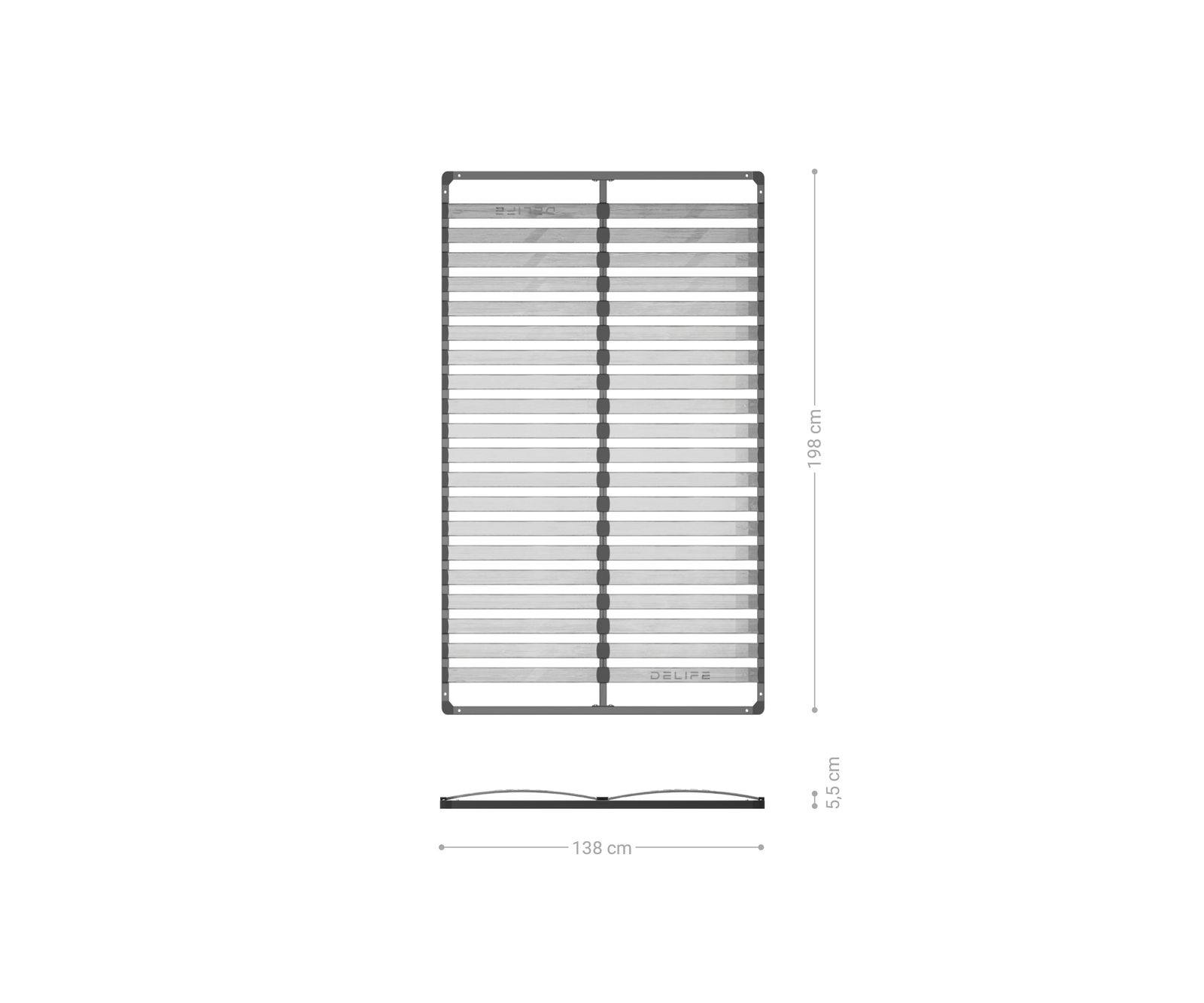 Lattenbodem voor design gestoffeerd bed 140 cm 1