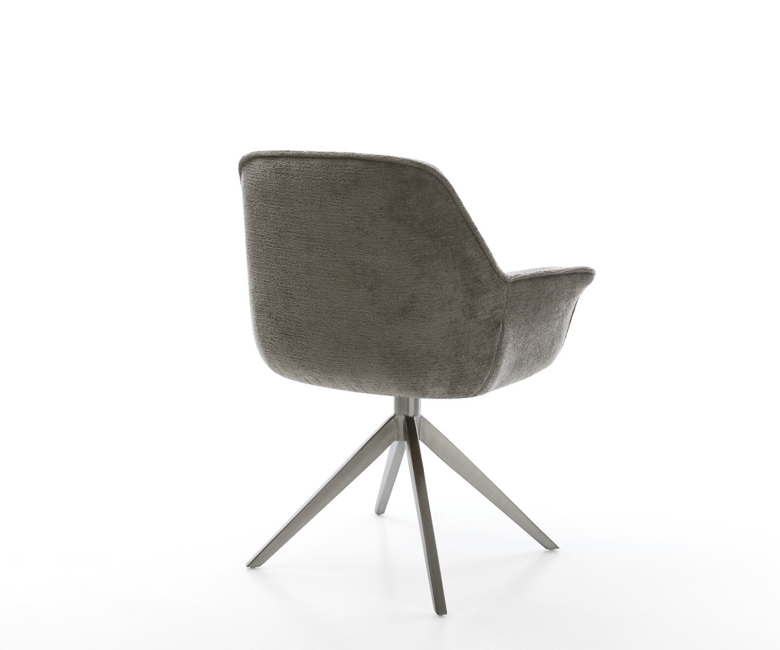Draaistoel Keila-Flex met armleuning bouclé zacht mud kruisframe breed grafiet 360° draaibaar rocker-functie 5